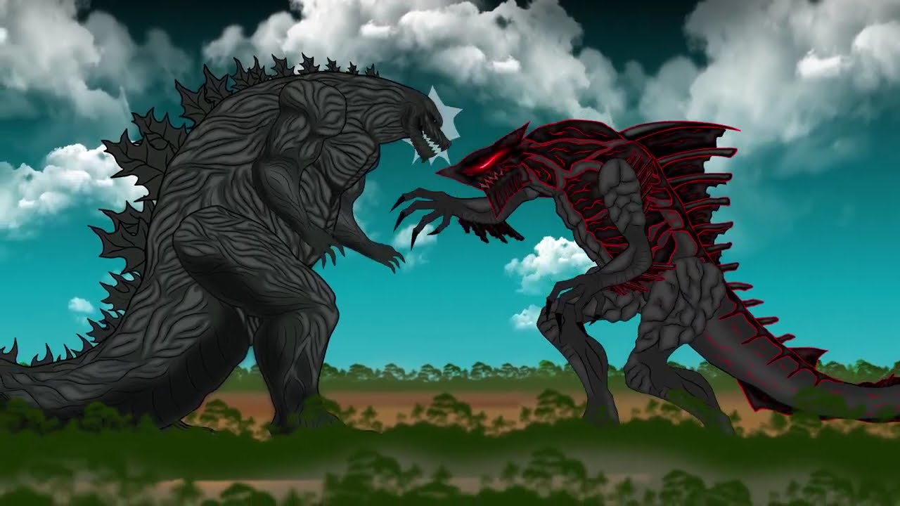 Godzilla Earth VS Shark Thorn Godzilla