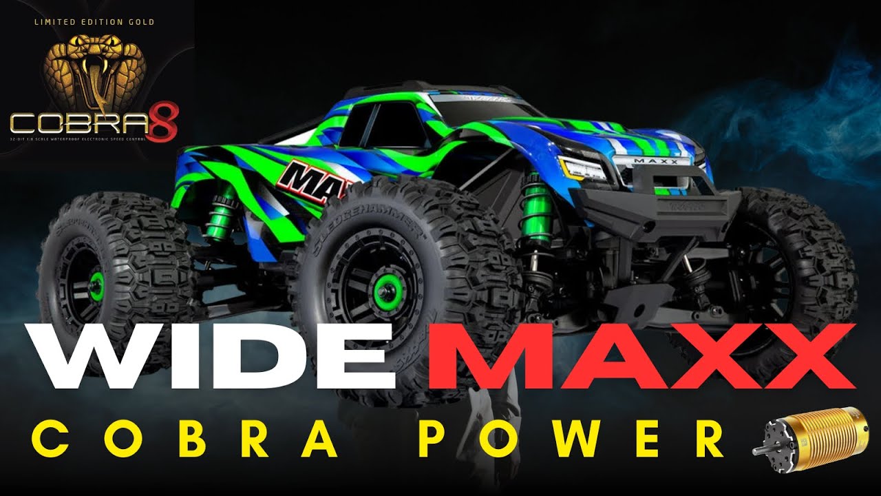 Traxxas Widemaxx - Final Setup - Cobra 8 Power !