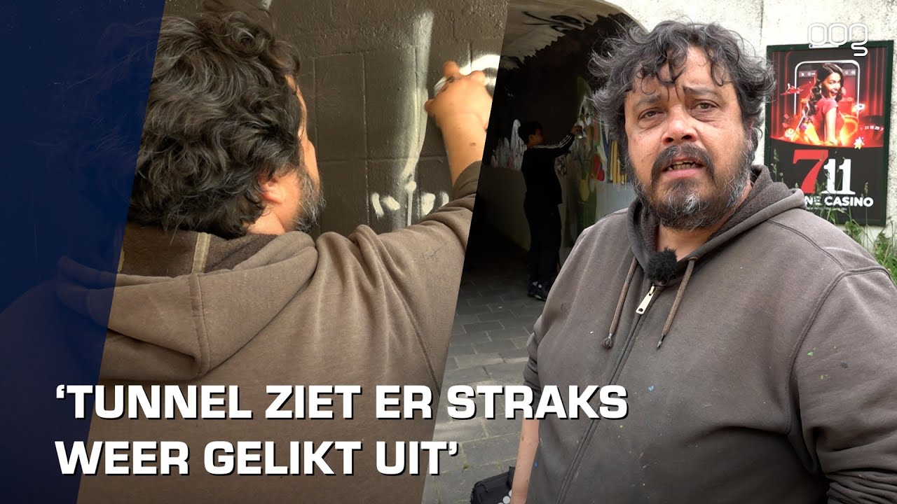 Tunneltje op rand Vinkhuizen weer verfraaid met graffiti