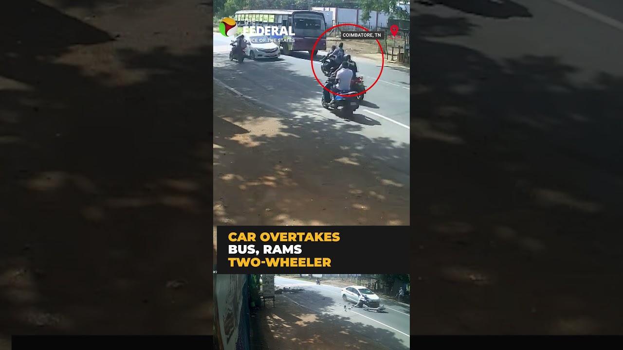 Coimbatore: Speeding car hits bike on Siruvani Road, 2 injured