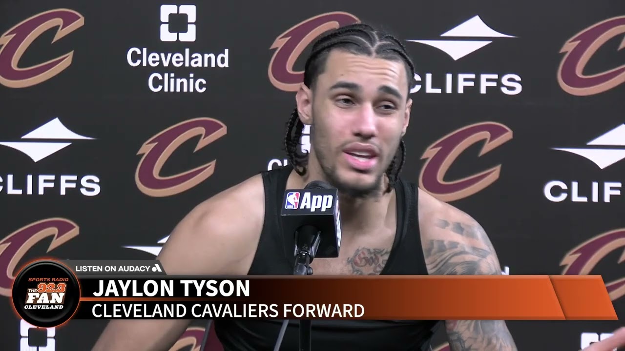 Jaylon Tyson reacts to Cavs 113-109 win over the Pistons after scoring 22 points