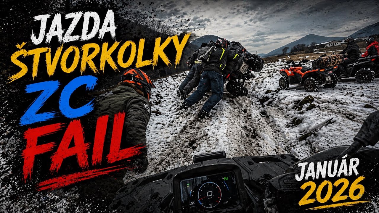 ŠTVORKOLKY ZC FAIL / JANUAR 2026 #cfmoto #snow #fail #extreme #crash #atv #offroad #adventure 