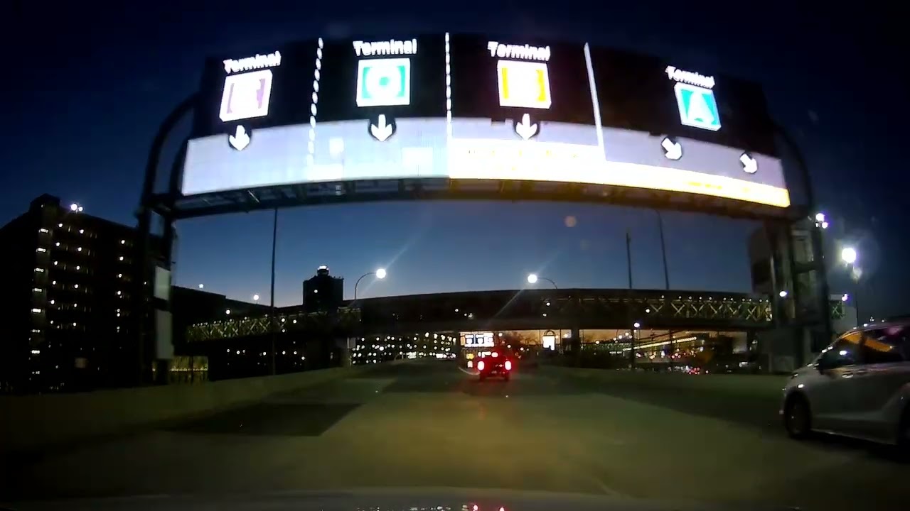 Early Morning Drive to Terminal B at Boston Logan International Airport | Massachusetts
