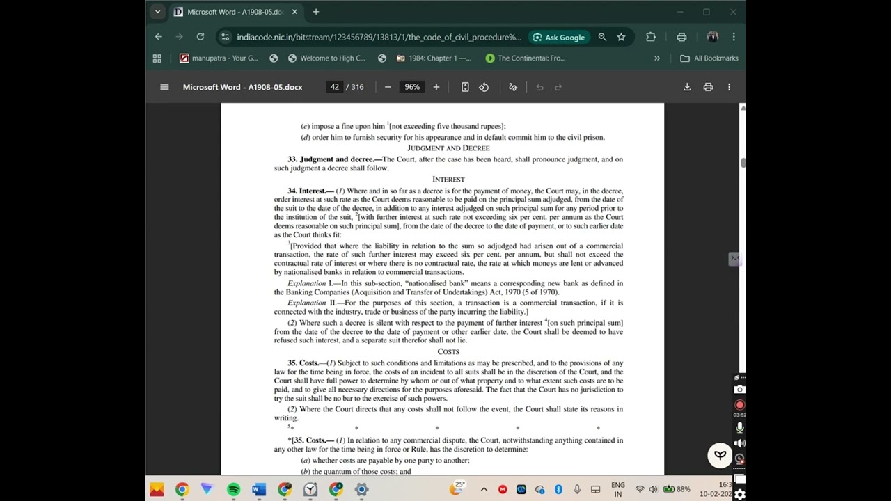 Section 34 CPC Explained in Hindi | Interest in Civil Suit | Judiciary Preparation