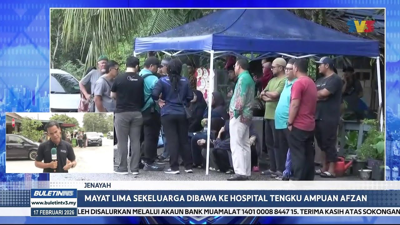 JENAYAH | Mayat Lima Sekeluarga Dibawa Ke Hospital Tengku Ampuan Afzan