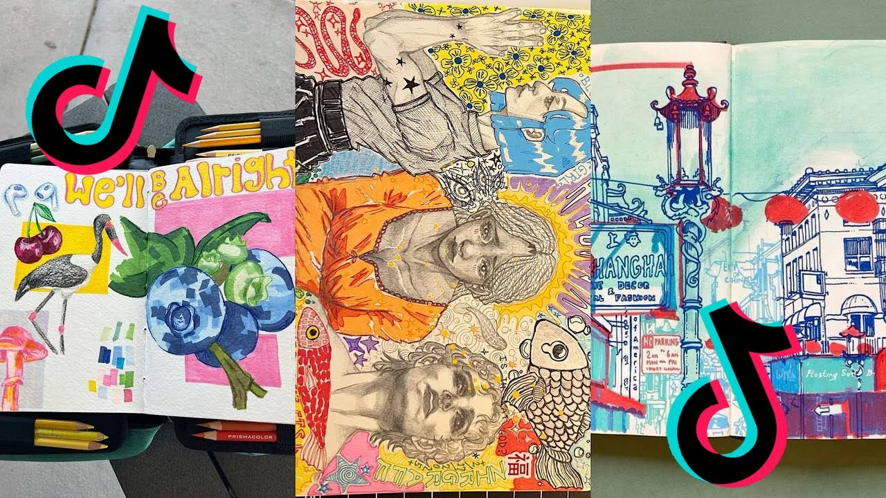 ART SKETCHBOOK 📖 TIKTOK compilation [NO OUTROS] | Read desc #194