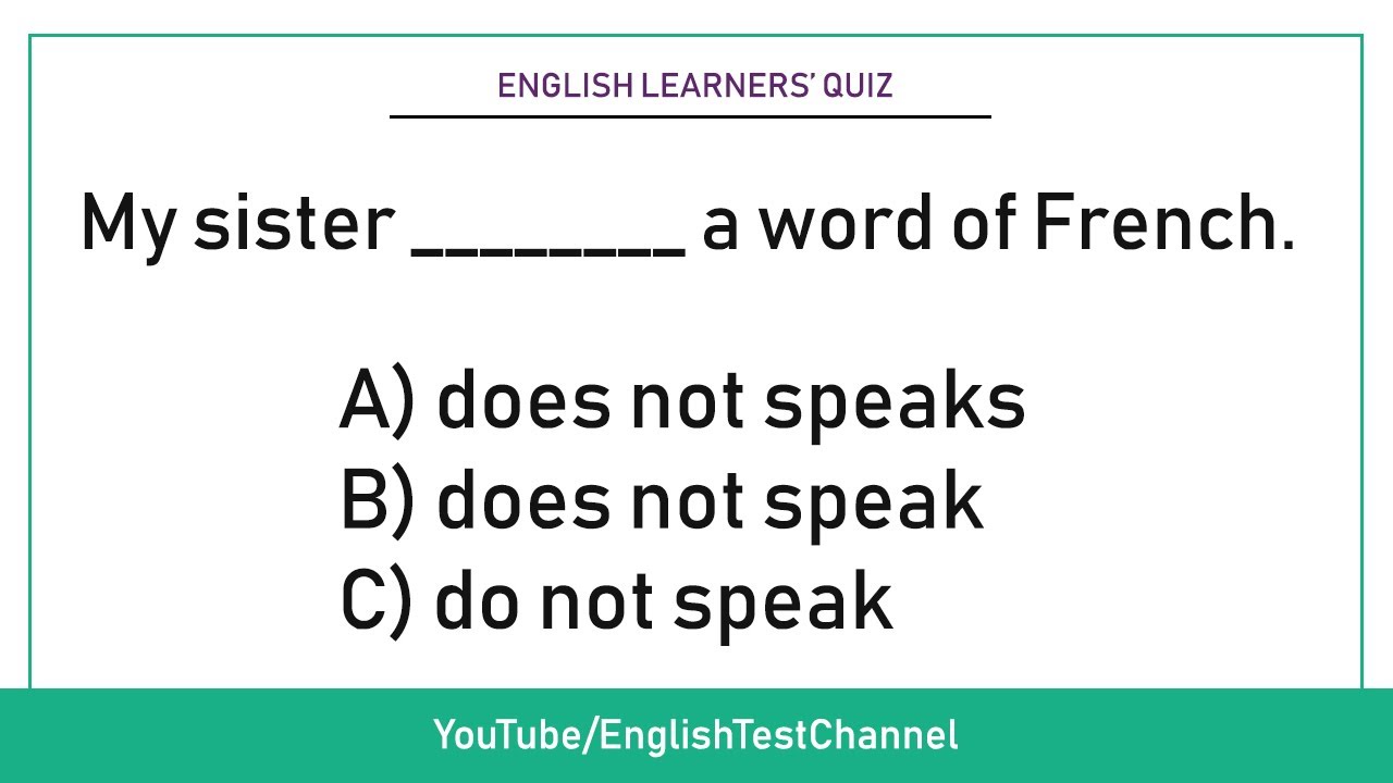 Verb Forms - Quiz