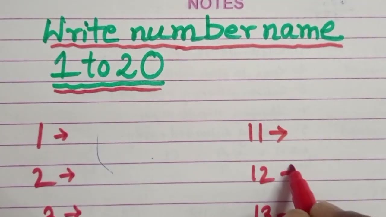 Number name 1 to 20 ✍️✍️#students #numbernames1to20 #education  #studymeterial #dailypractice #viral