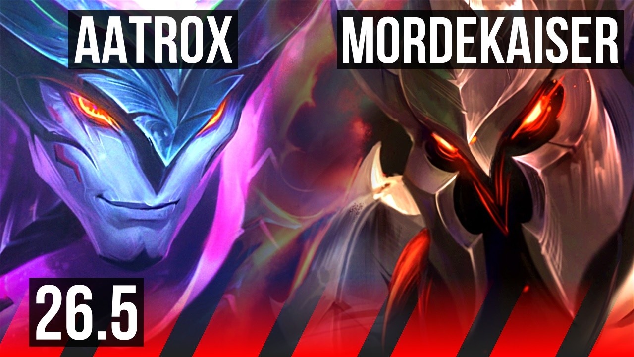 AATROX vs MORDEKAISER (TOP) | Good KDA: 16/2/2 | KR Master | 26.5