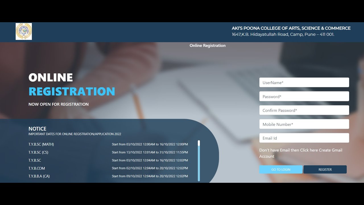 POONA COLLEGE B.COM ADMISSION FORM FILLING ONLINE