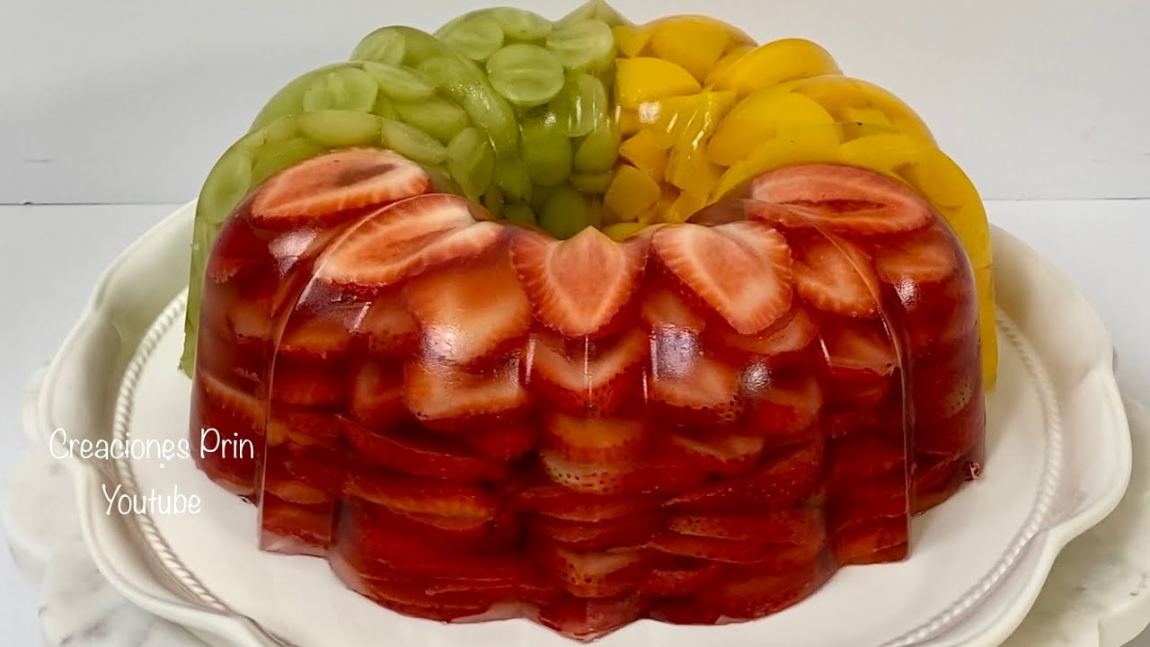 Gelatina Cristalina Sabor Piña Con Frutas Encapsuladas