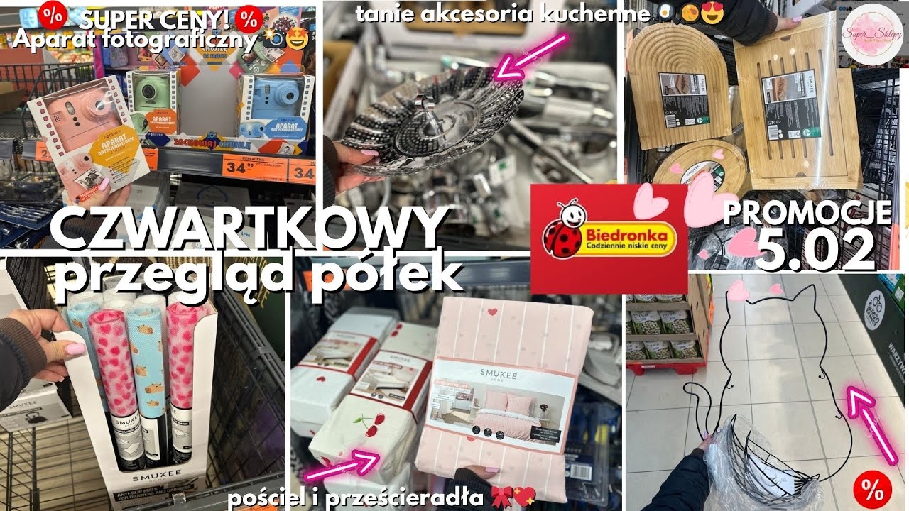 🌷BIEDRONKA Pościel z falbankami w ❤️ HIT🌸Akcesoria kuchenne, KOSZE na 🍒🍇 MATY antypoślizgowe📍NOWOŚCI