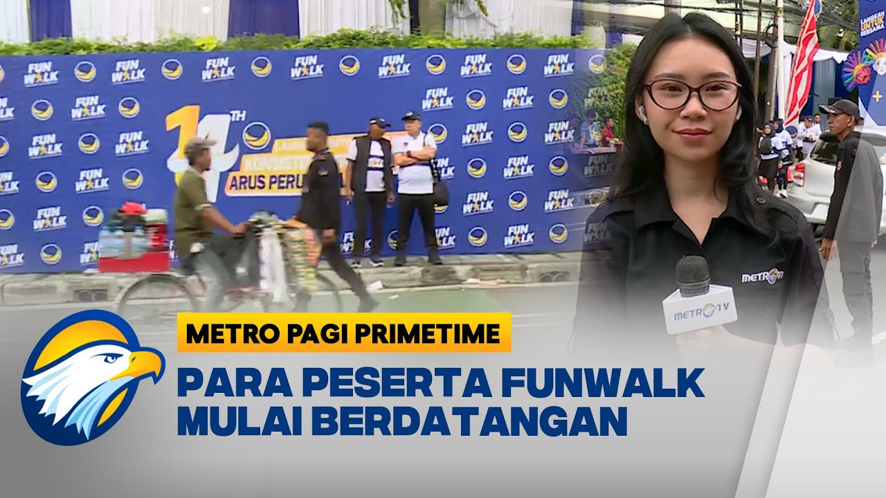 Sambut HUT ke-14, Partai NasDem Gelar Funwalk | Metro Pagi Primetime
