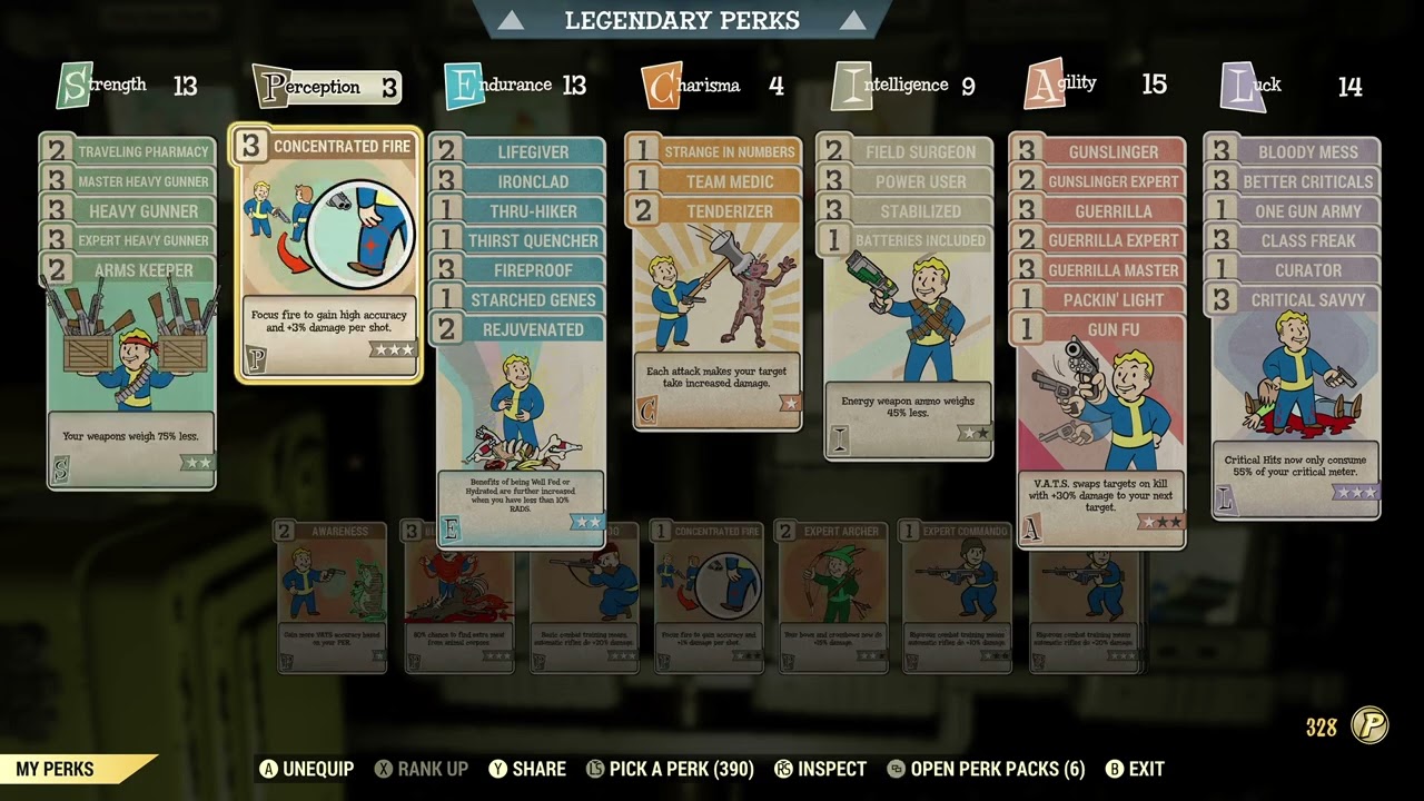 Fallout 76 Special and perks for possible infinite AP inside the raids