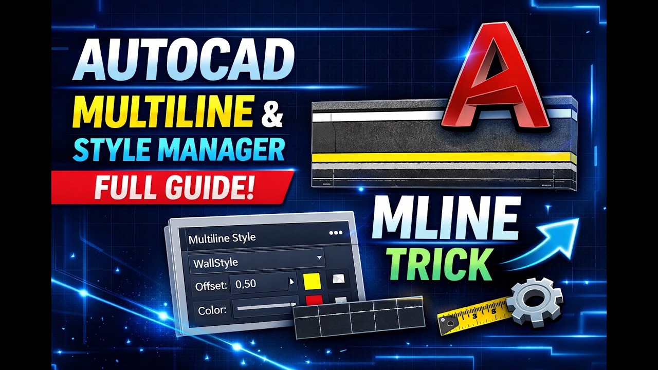AutoCAD Multiline & Style Manager Full Guide 🔥 | Beginner Tutorial Tamil- #VisionCADStudio