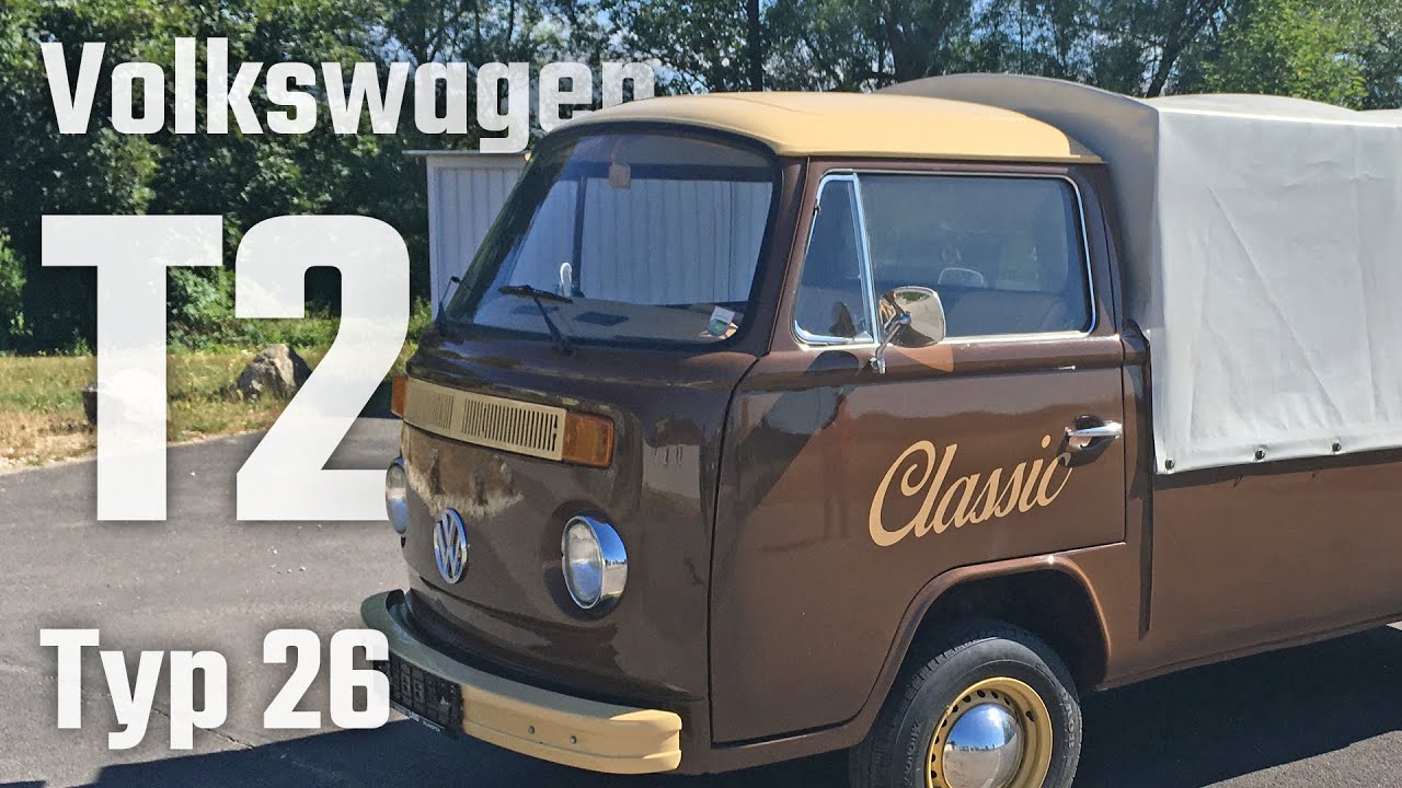 Volkswagen VW T2 (1977) Typ 26 Pritsche T2 Bus Boxer-Sound !!! #vwt2