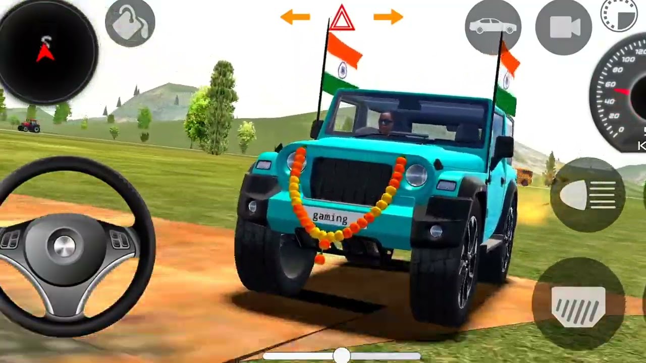 Dollar (Song) Modified 💥 😐| Mahindra Red Thar || 🔥Indian Car Simulator 3D ||💀 Car Game 3D