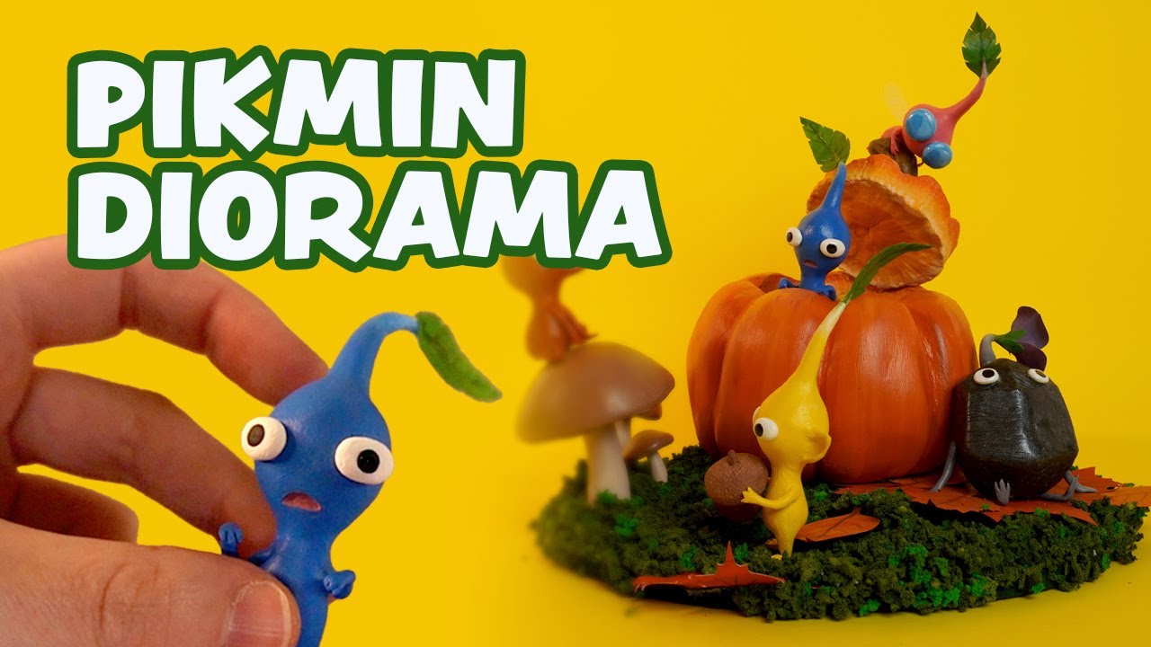 Making a Pikmin Fall Diorama from polymer clay & air dry clay
