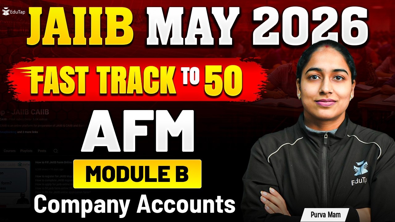 JAIIB AFM Free Online Classes 2026 | Company Accounts MCQ Practice | JAIIB May 2026