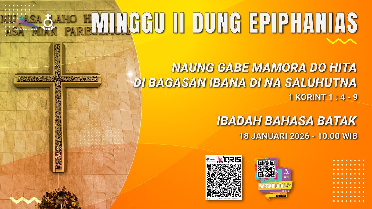 IBADAH BAHASA BATAK 10.00 - 18 JANUARI 2026