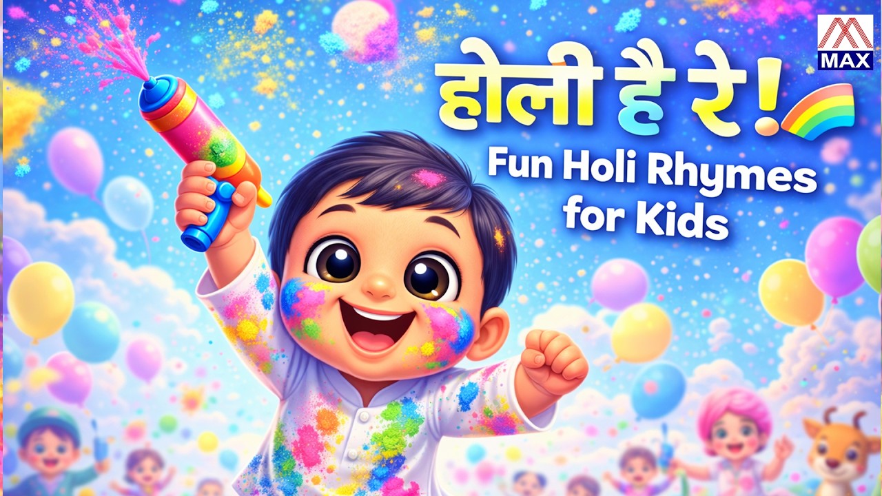 होली है रे # Holi Hai Re # Hindi English Kids Songs & Nursery Rhymes