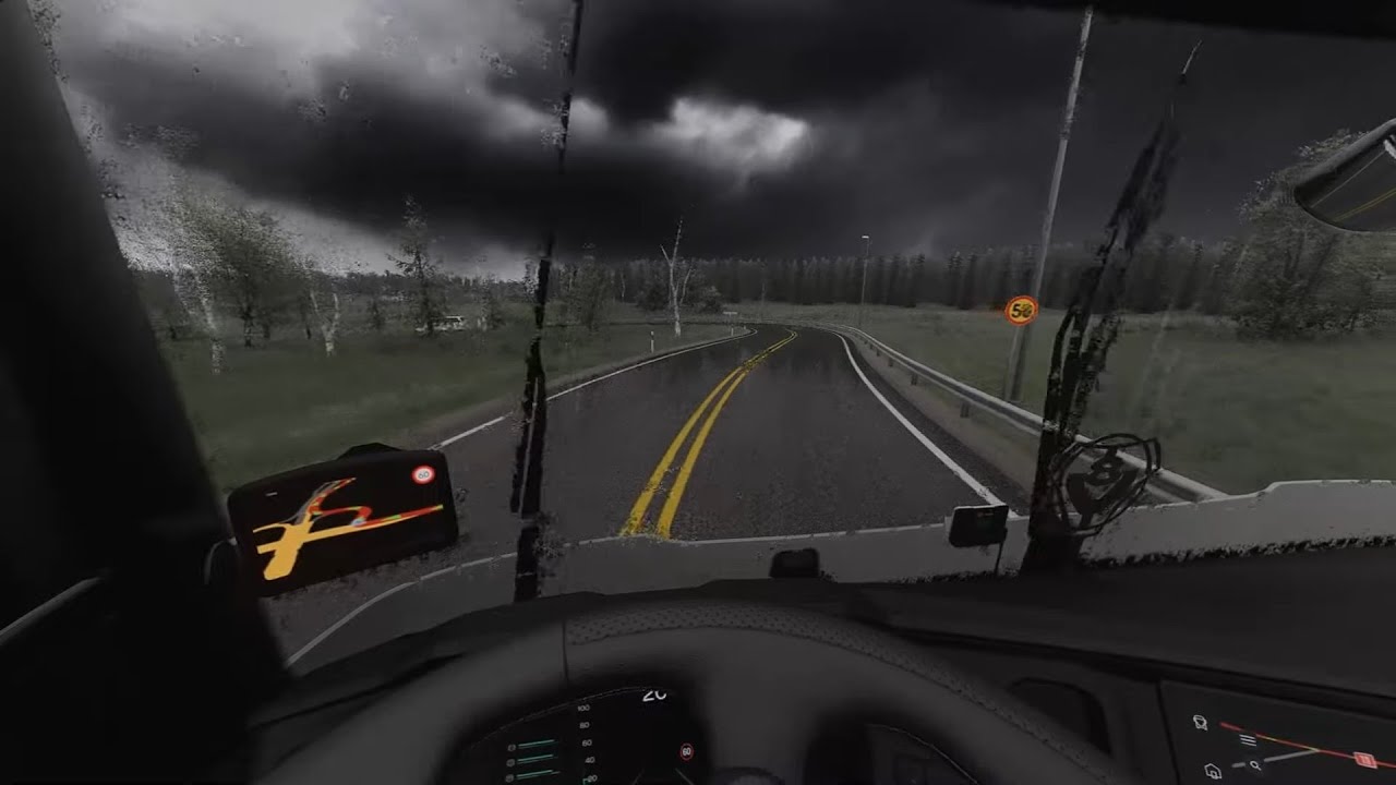 Euro Truck Simulator 2 | Realistic POV Truck Driving in Extreme Rain