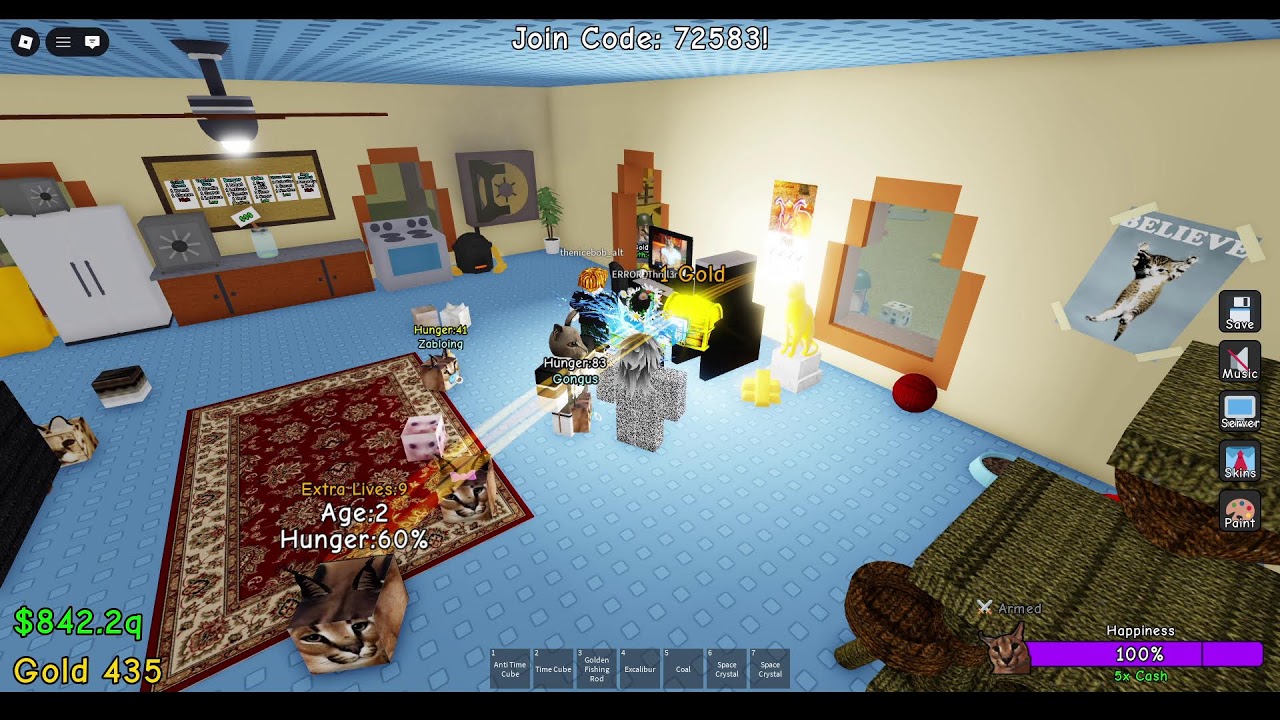 Playing raise a floppa!!!!!!