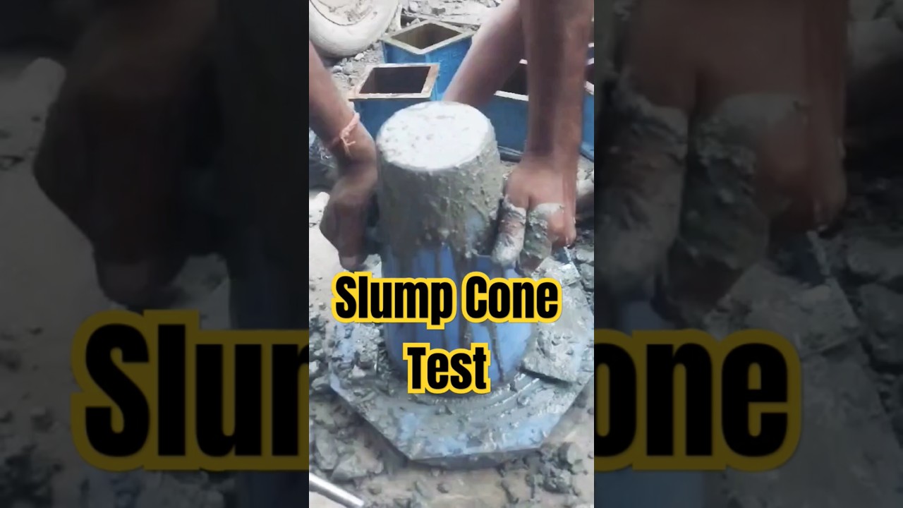 Slump cone test #slump #cone #test #slumptest #civil #construction #engineering #new #reels #shorts
