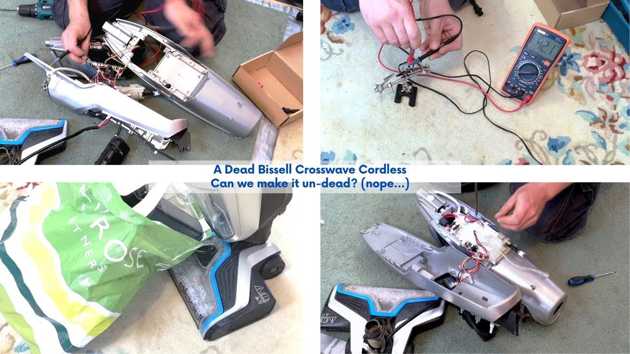 The sad case of a free Bissell Crosswave Cordless floor washer.