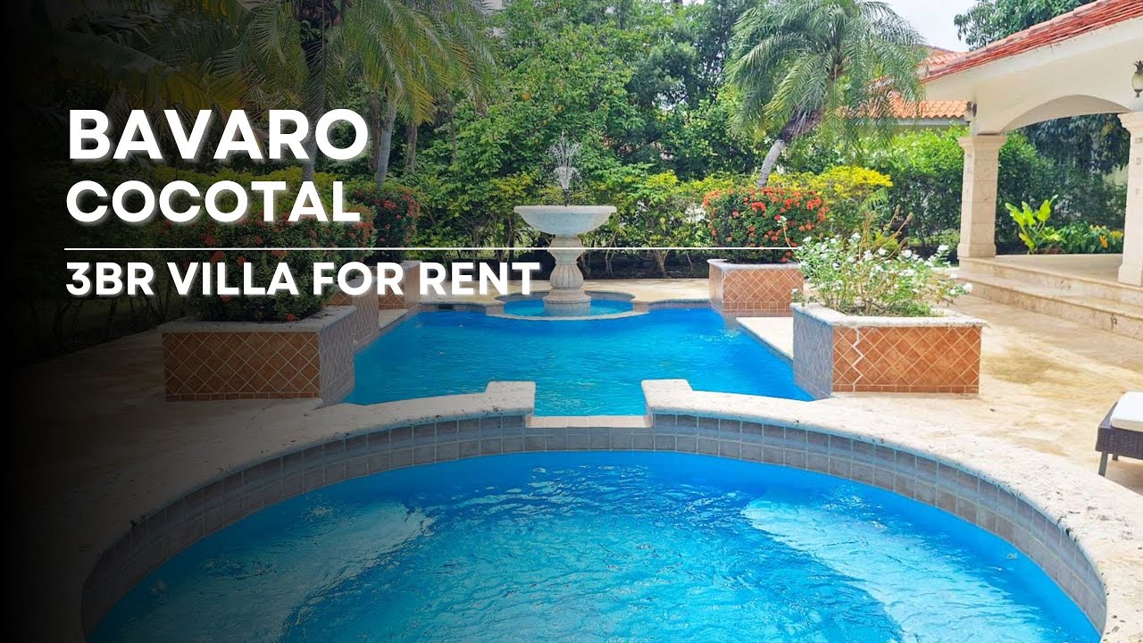 For rent 3BR villa with pool and garden, Cocotal Golf & Country Club, Bavaro, Dominican Republic