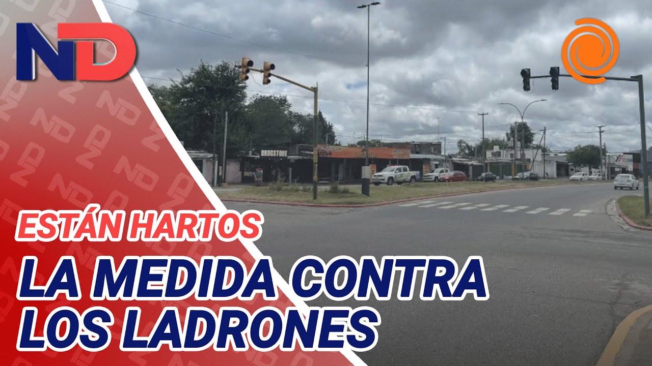 Hartos de los robos del “Pelau”, vecinos rompen semáforos para que los autos no frenen en Ruta 20
