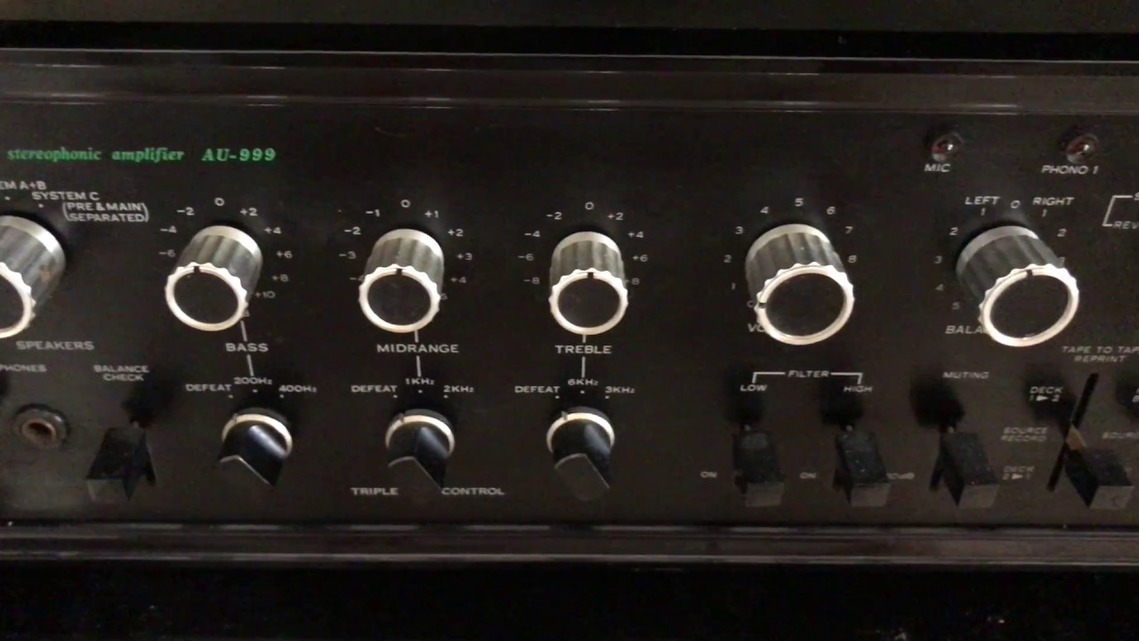 VINTAGE SANSUI AU-999 AND KLIPSCH R-28F AUDIO DEMO