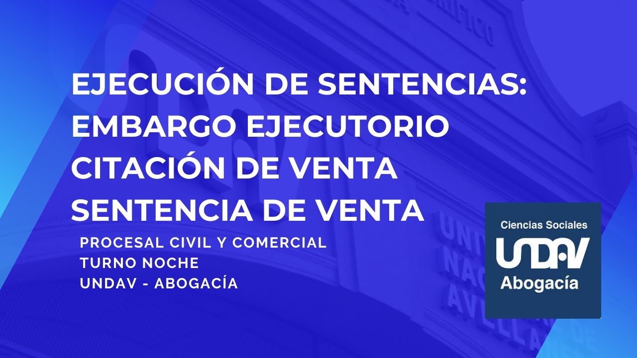 Ejecuci&oacute;n de sentencias