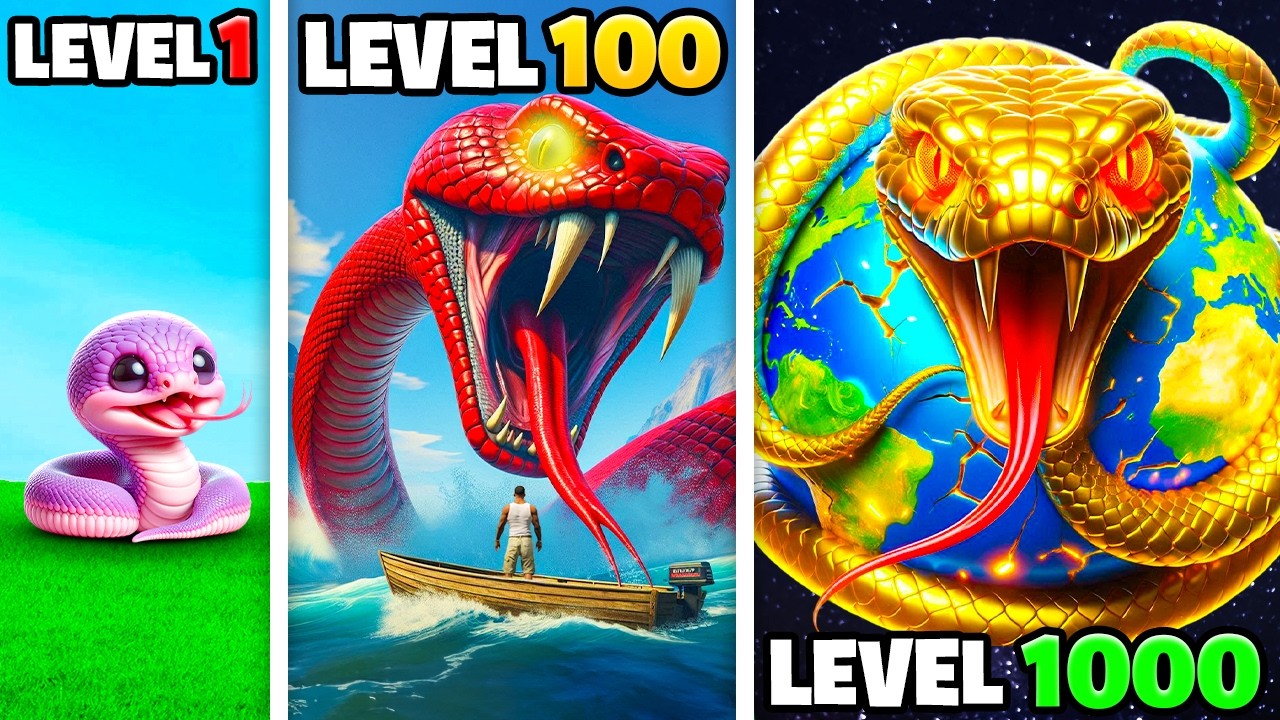 Level 1 to 1000 SNAKE in GTA 5!