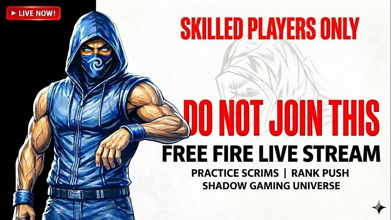 Free Fire Live Stream | SHADOW GAMING UNIVERSE #freefireindia #shadowgaming #live 🎮🔥📺