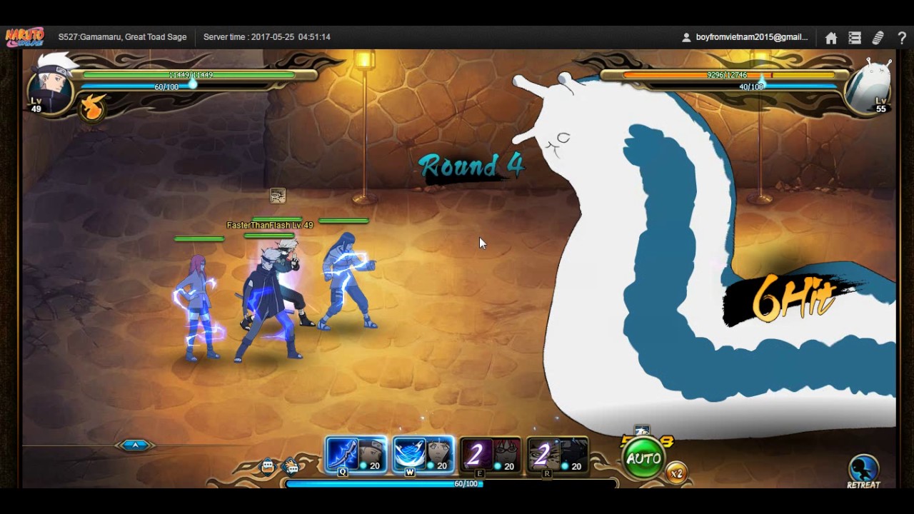 [Naruto Online] Ninja Exam Lvl 55 with Midnight Blade (8989 Power)