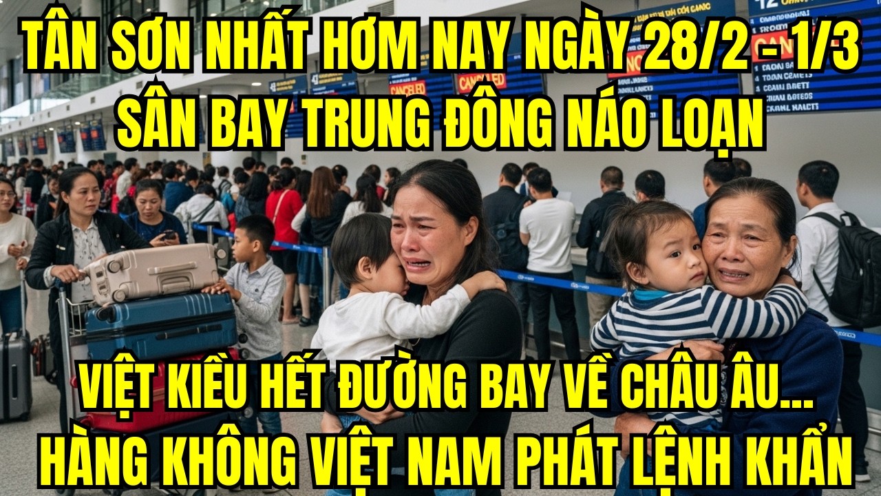 Tân Sơn Nhất Hôm Nay 1/3: Hàng Không Trung Đông Chao Đảo, Hàng Không Việt Nam Phát Lệnh Khẩn