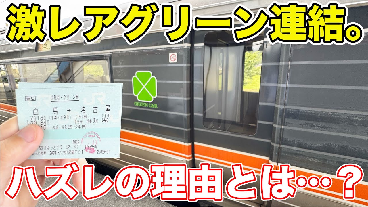 【白馬→名古屋】臨時特急しなの84号に乗ってきた。