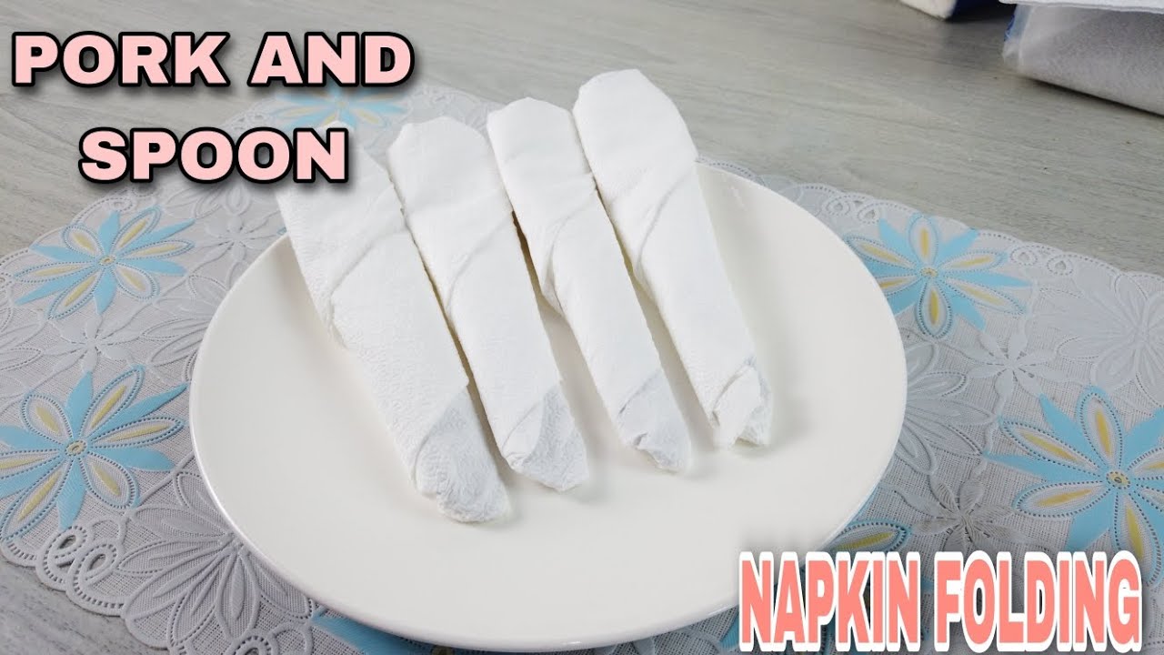 HOW TO FORK AND SPOON WRAP NAPKIN FOLDING DESIGN
