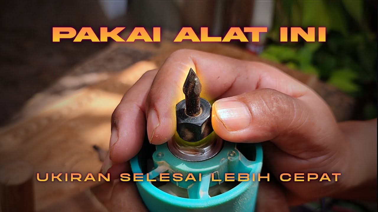 Cara mudah ukir kayu pakai trimmer