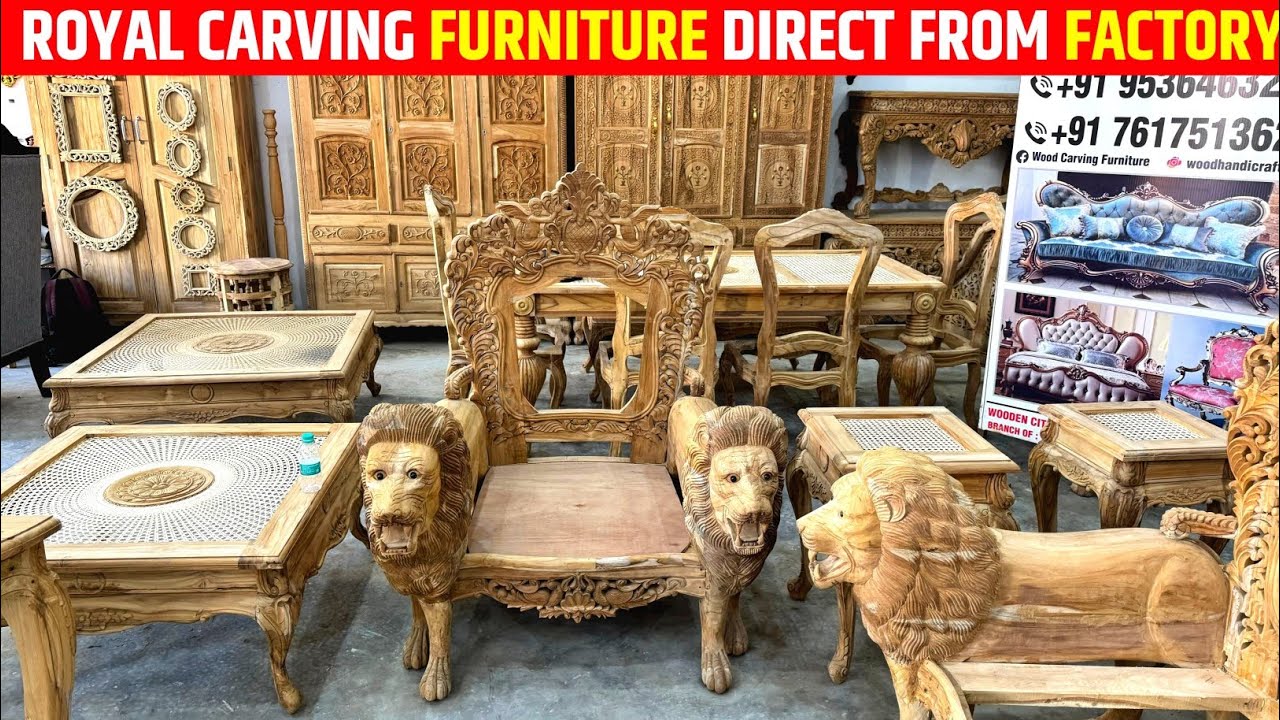 Amazing Teak Wood Carving Furniture | Cheapest Wooden Furniture direct from manufacturer Saharanpur