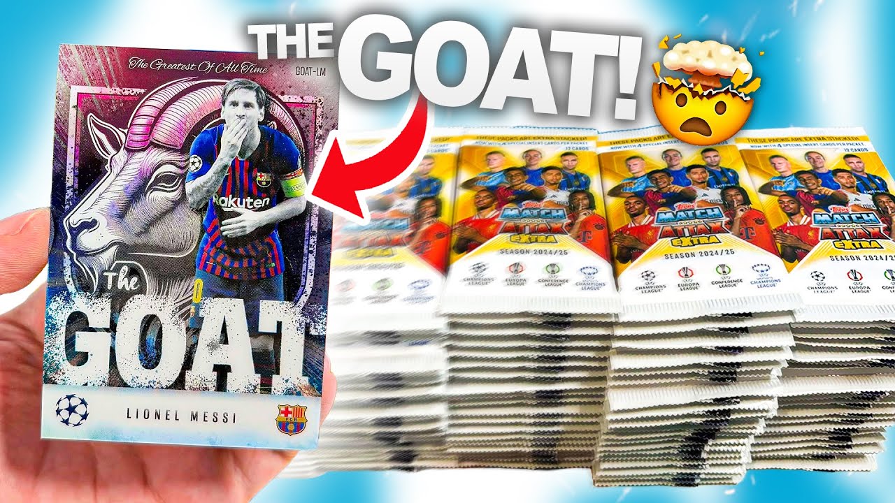 Я ВЫТАЩИЛ УЛЬТРАРЕДКУЮ КАРТУ *GOAT* ИЗ 100 ПАКОВ MATCH ATTAX EXTRA 2025! (Месси GOAT!)