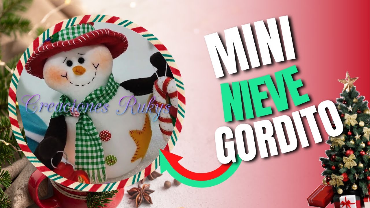 MINI NIEVE gordito - tutorial paso a paso - Moldes Gratis