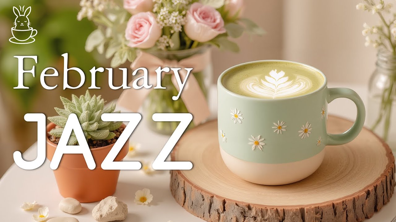 February Cozy Jazz ☕ Uplifting Jazz Cafe & Happy Bossa Nova Instrumental for Work and Study