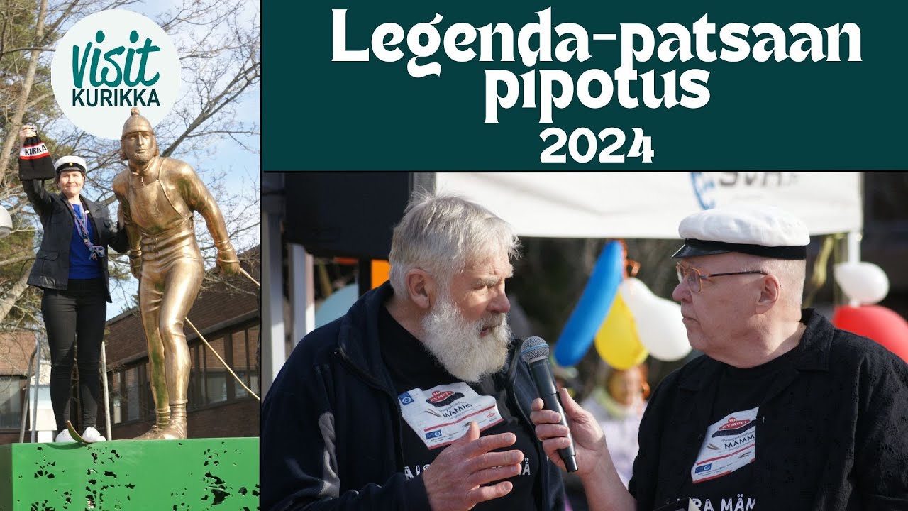 Juha Miedon Legenda-patsaan pipotus 2024: Perinteitä, muistoja ja mämmiä.