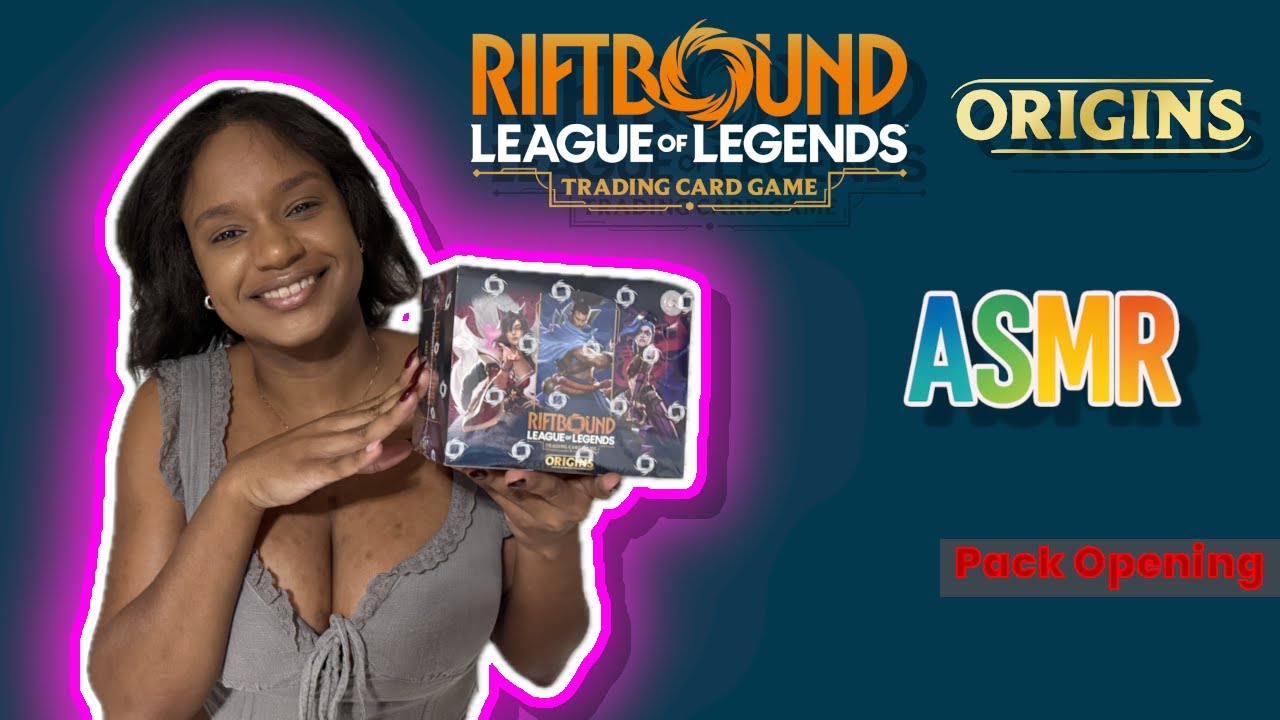 ASMR 💙 Riftbound Origins Cards Opening 🤍 League of Legends Tapping, Whispers, Crinkly Booster Packs