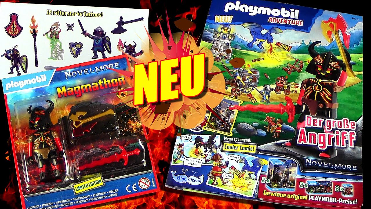 Playmobil ® Adventure Nr. 2 - Novelmore Magmathon mit Schwert & Axt + 12 Tattoos