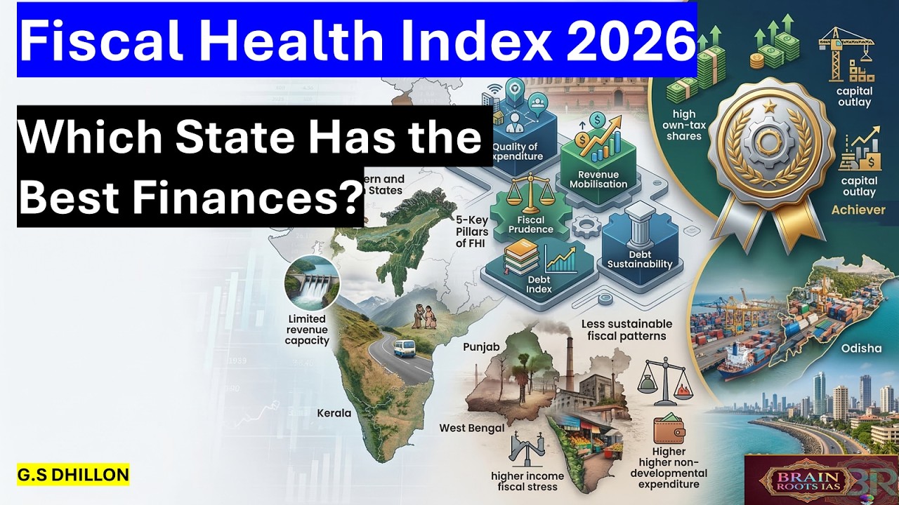 Fiscal Health Index 2026 | NITI Aayog Ranking of Indian States UPSC IAS Current Affairs