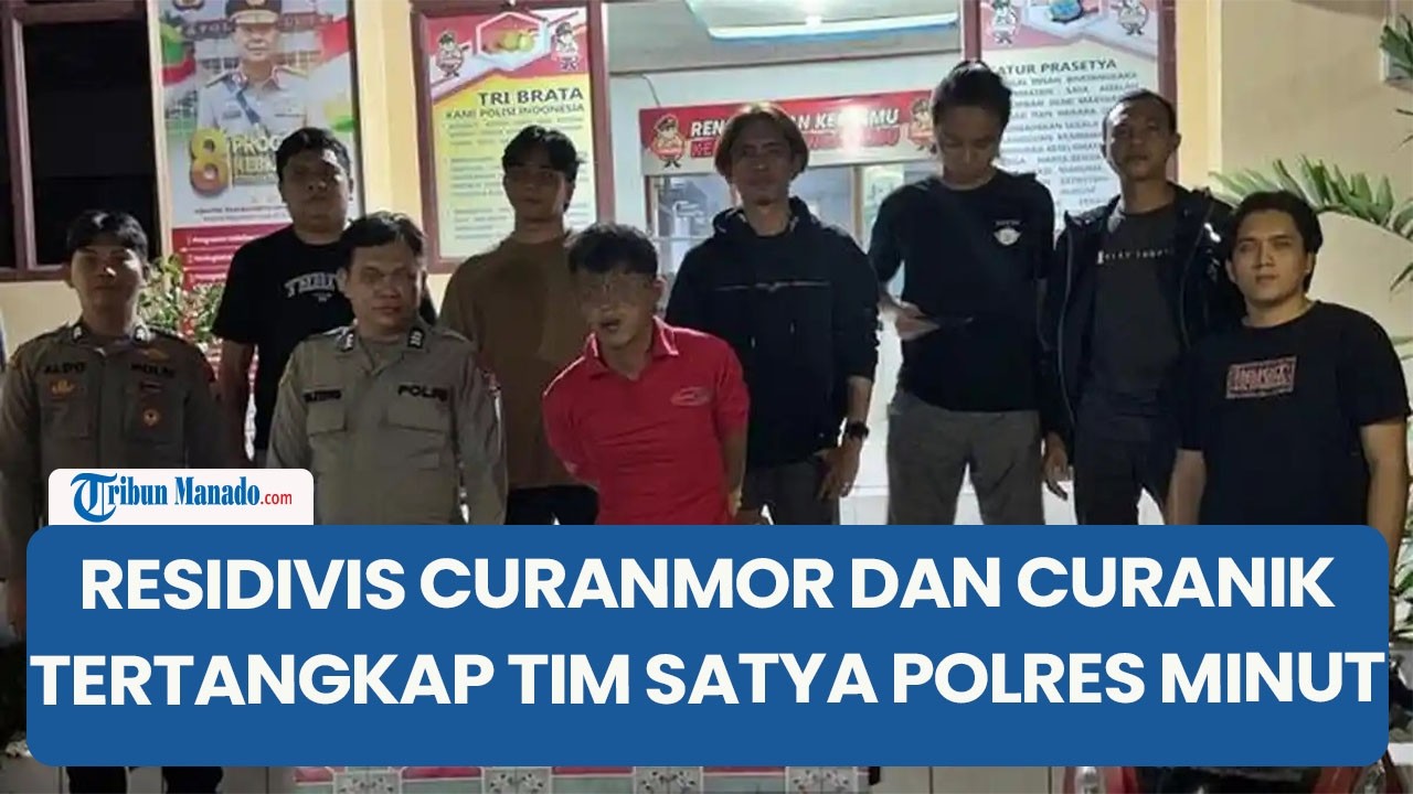 Mau Kabur Saat di Tangkap, Residivis Curanmor dan Curanik Tertangkap Tim Satya Polres Minut