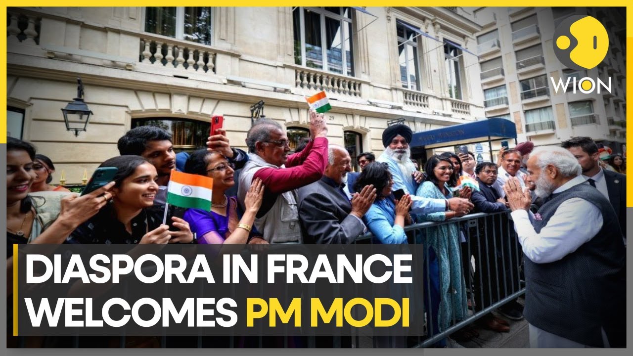 PM Modi In France: Indian Diaspora welcomes PM Modi | WION